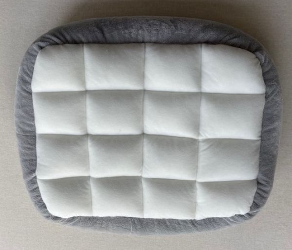 Mikrofaser Bettchen eckig ca. 53 x 43 cm silbergrau